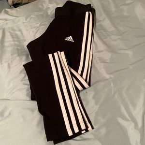 Adidas three stripe leggings